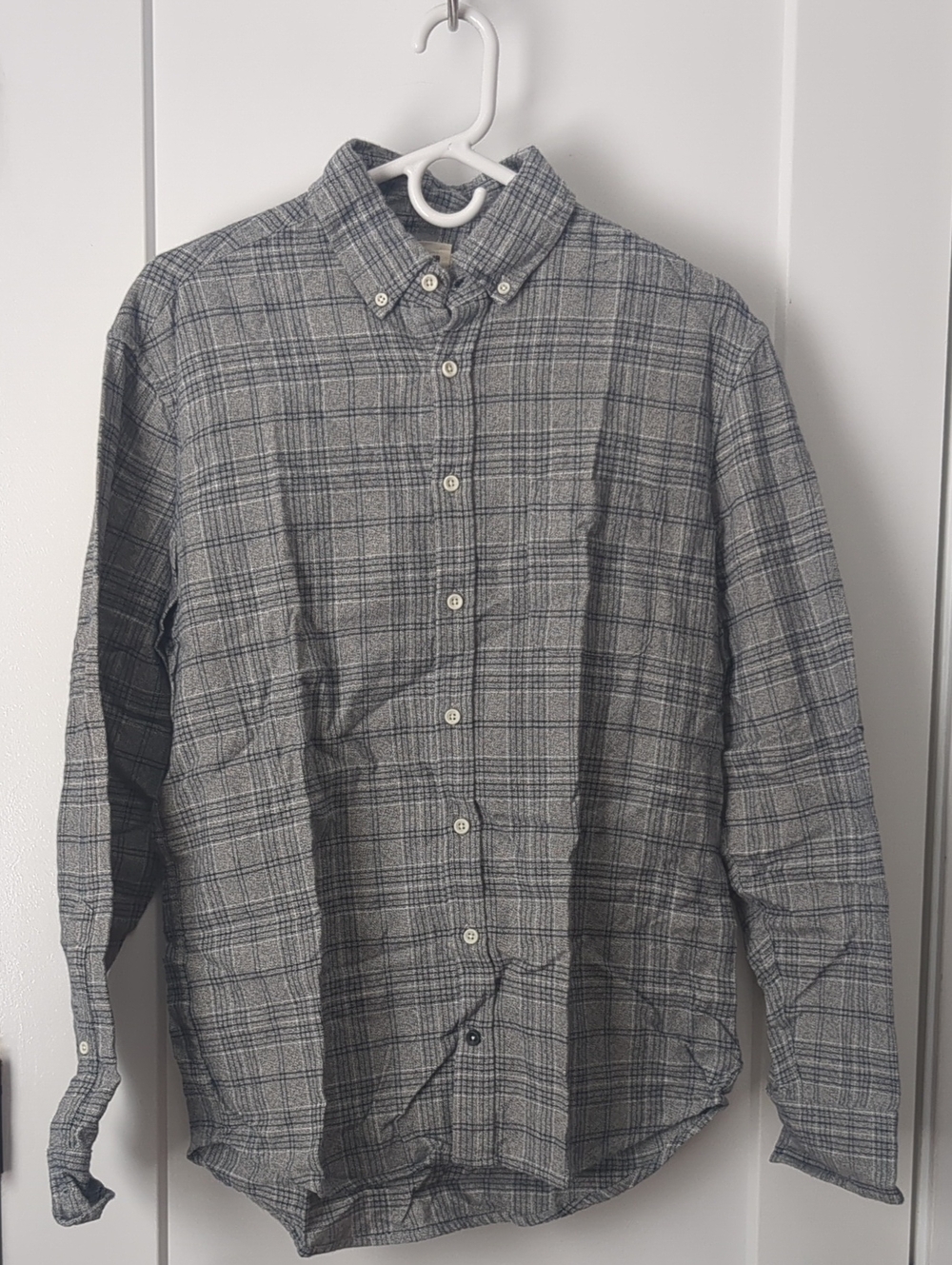 Taylor Stitch Gray Plaid Button-Down Shirt